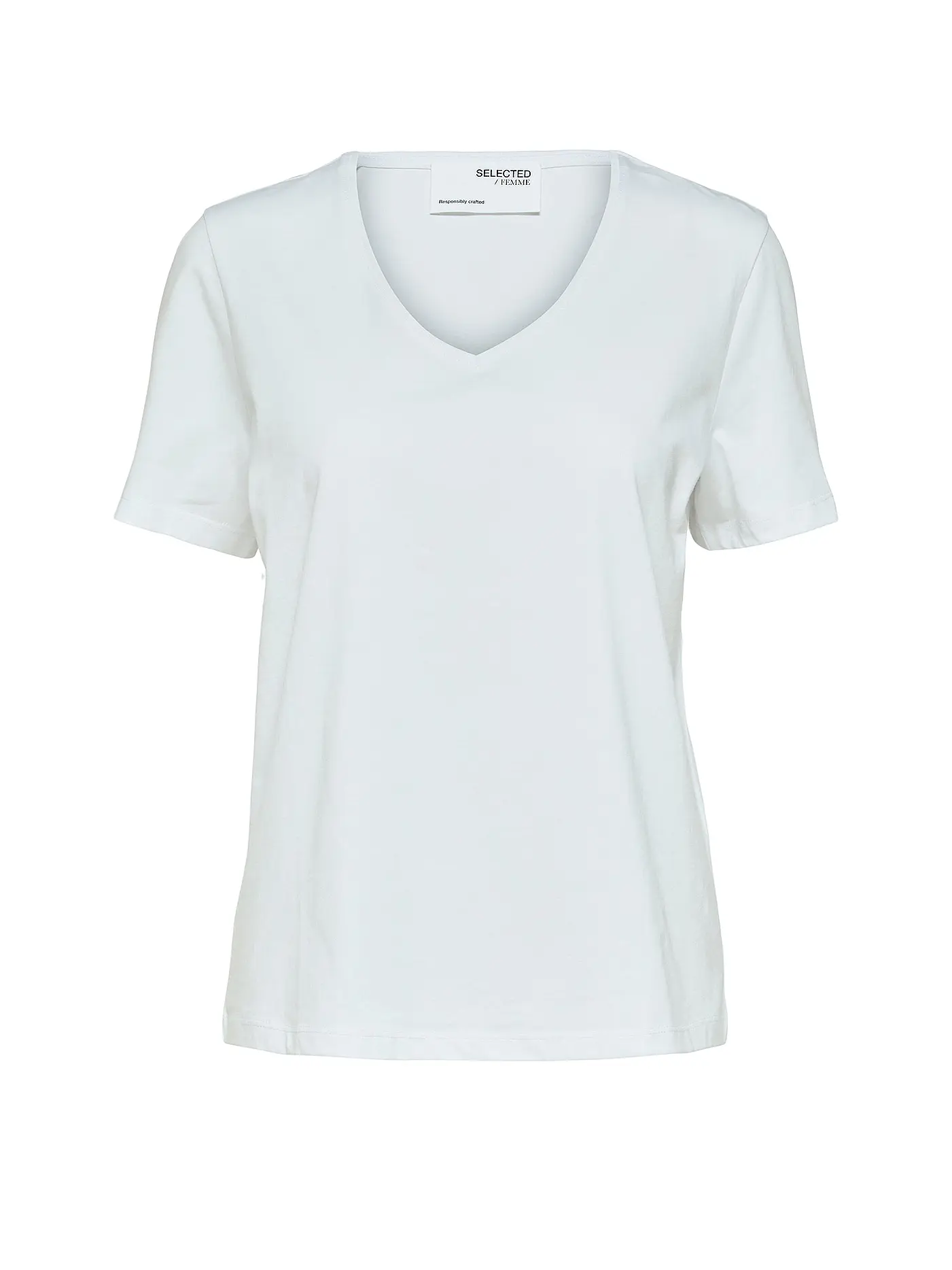 SELECTED FEMME | T-Shirt SLFESSENTIAL | weiss